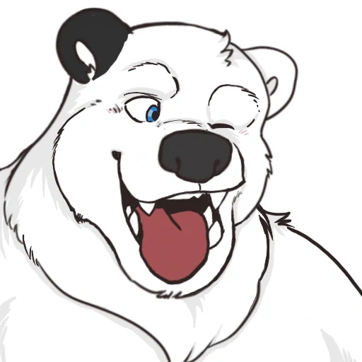 bear, ours polaire, la gentillesse de l'ours, illustration de l'ours, cartoon d'ours blanc