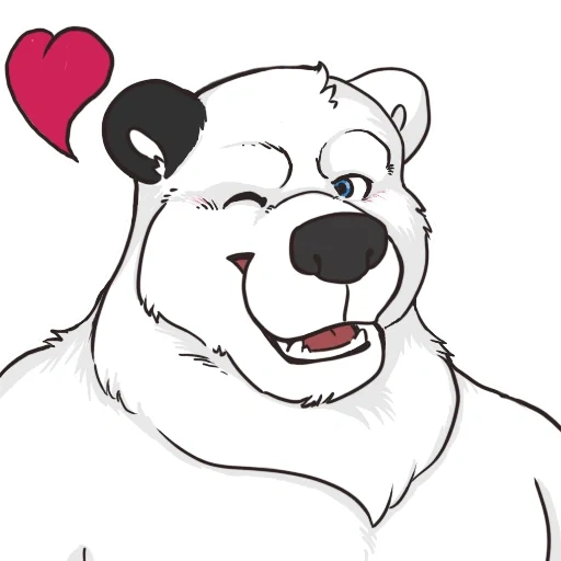 l'orso, orso polare, orso carino, illustrazione dell'orso, cartone animato di orso