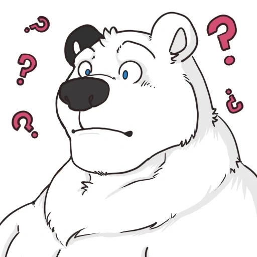 umka bear, the bear is white, polar bear, orientation bear, cartoon white bear