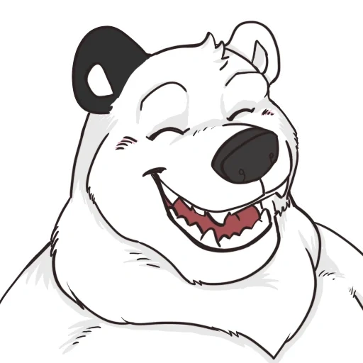 bear, anime, bear, ours polaire, illustration de l'ours