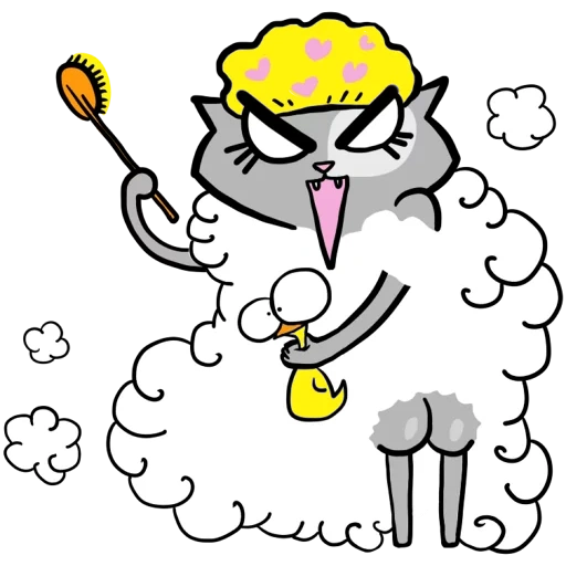 кот, sheep, смешная овца