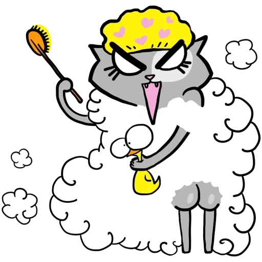 cat, sheep, funny sheep