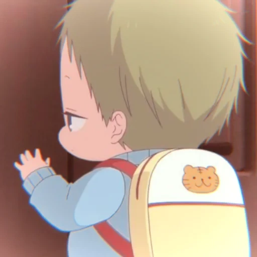cute anime, einfacher anime, anime charaktere, kindermädchen in der schule von otaro, anime schule babysitter kotaro