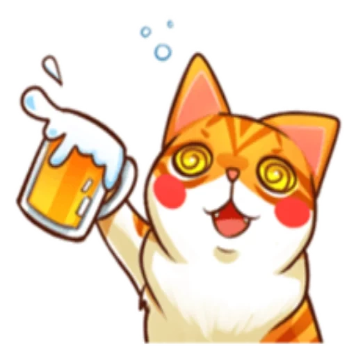 gato, gato, gatos, animales bonitos, arte de la cerveza de gato