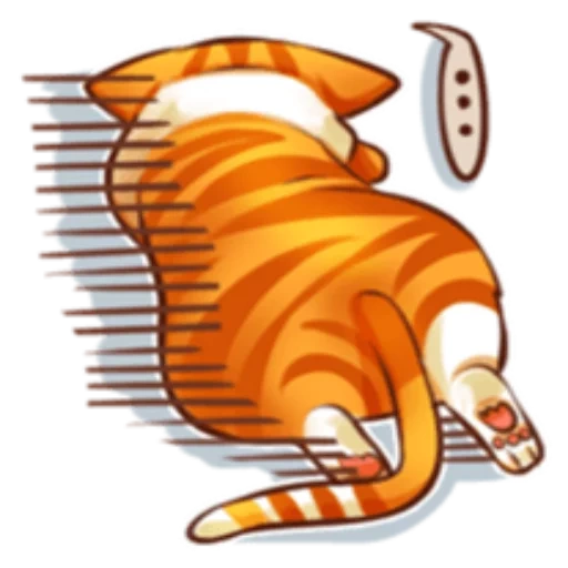 cat, tiger, sleepy cat, cat illustration