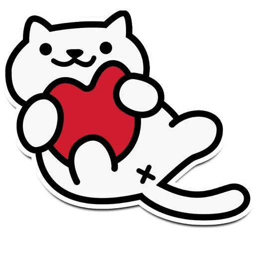 gatto, le foche, gatto cuore, un sigillo con un cuore, neko atsume kitty collector