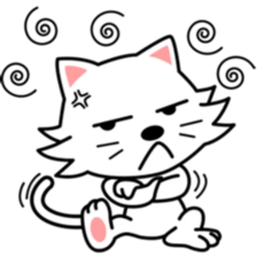 cat, kawai gato, perro marino red cliff, hoshi luna diary, caricatura angry fox