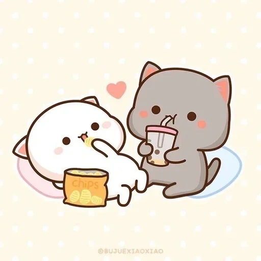 lindos dibujos de chibi, estimados dibujos son lindos, lindos dibujos de kawaii, ganado lindos dibujos, kawaii gatos una pareja