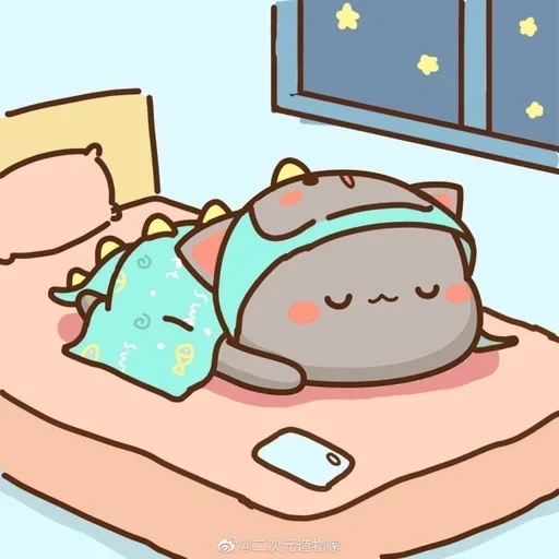 imagen, dibujo lindo, el gato esta durmiendo, preciosos dibujos de peluches, dibujos de lindos gatos