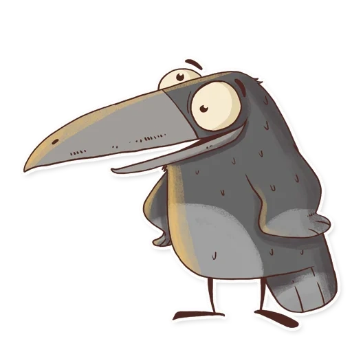 animals, cartoon crow, plague doctor chibi, frantic cartoon, cartoon funny