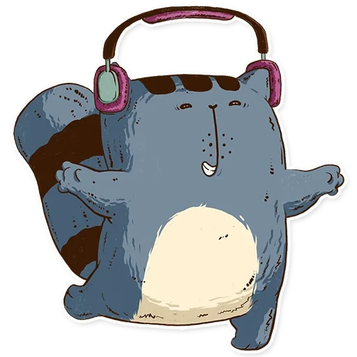 totoro, pushin kucing, pushin ze kat, headphone hippo, hippo kecil