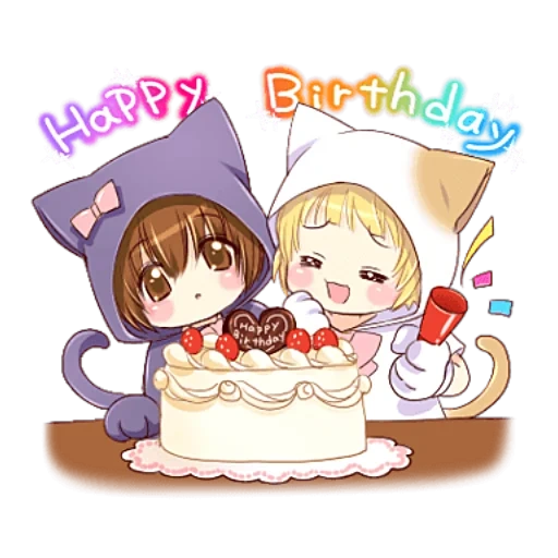cartoon postcard, cartoon character, congratulations animation, anime birthday party, happy birthday cartoon art