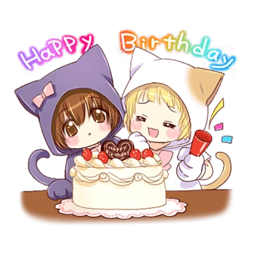 anime postkarte, anime charaktere, herzlichen glückwunsch zum anime, anime geburtstagsfeier, happy birthday anime art