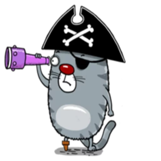 bajak laut, bajak laut kucing, bajak laut baran, bajak laut kawai, cartun kat pirate