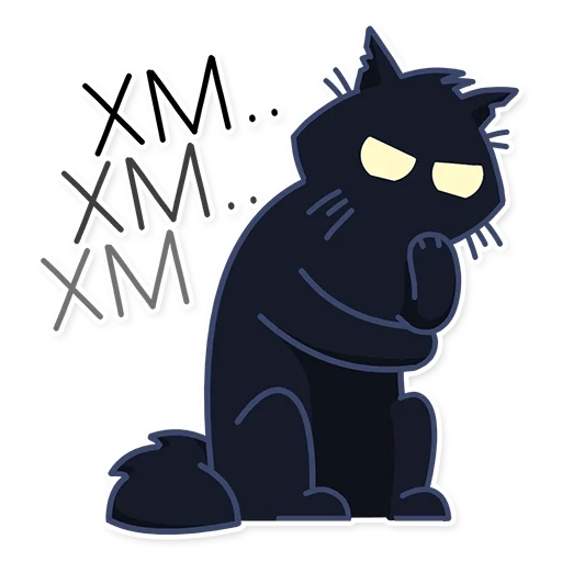 cat, seal, cat black, cat sticker, silhouette of black cat