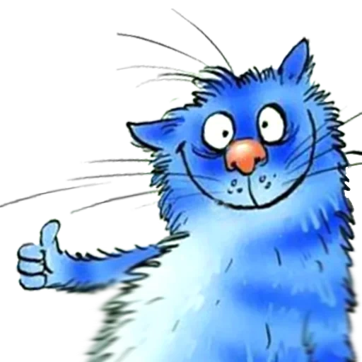 die blaue katze, die blaue katze lebt, irina's blue cat, die blaue katze von irina zeniuk