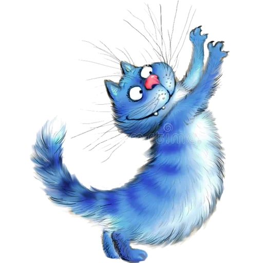 gatto blu, gatto blu, gatto blu, gatto blu di irina zenuk, blue cat 2018 di irina zenyuk