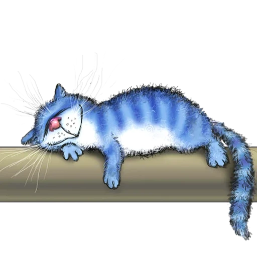 gato azul, gato azul, los gatos azules duermen, dormir gato azul, el gato azul de irina zenuk