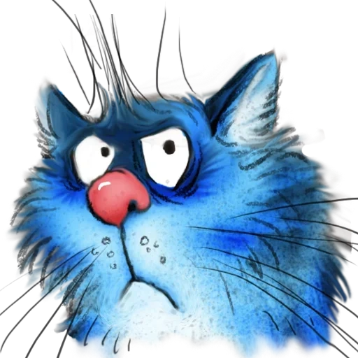 die blaue katze, blue cat rain, irina's blue cat, die blaue katze von irina zeniuk