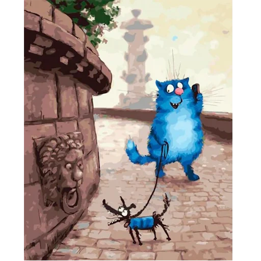 die blaue katze, die katze von rina zenyuk, irina's blue cat, die blaue katze von rina zenyuk, die blaue katze von irina zeniuk