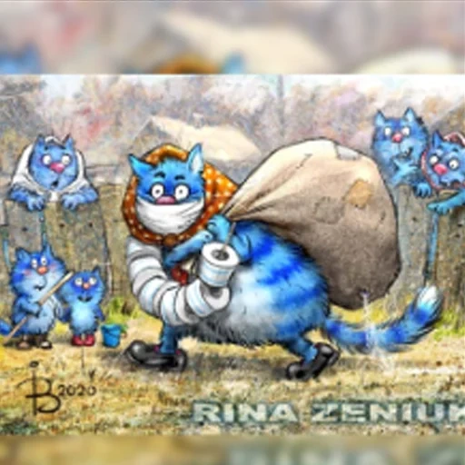 el gato azul de irina, el gato azul de irina zenuk, el gato azul de irina zenuk, el gato azul del artista irina zenyuk, el gato del artista de minsk irina zenyuk