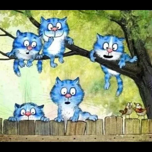 gato azul, blue cat zenyuk, el gato azul de irina zenuk, el sello azul de irina zenuk, erina zenyuk blue cat 2018