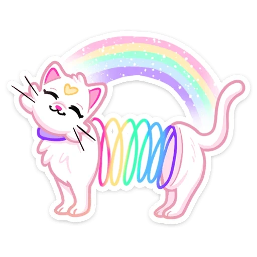 viskas, gatos, catástrofe, arco íris de gato, rainbow cat