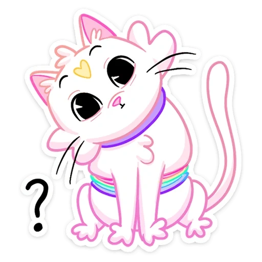 hermoso, gatos, catástrofe, dibujos de kawaii, gatos rosados