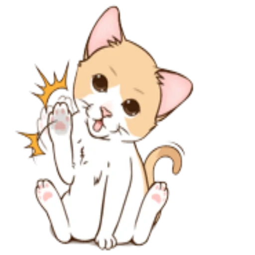 gatto, gatto, bel gatti, capo di chibi, kawaii corgi sriss