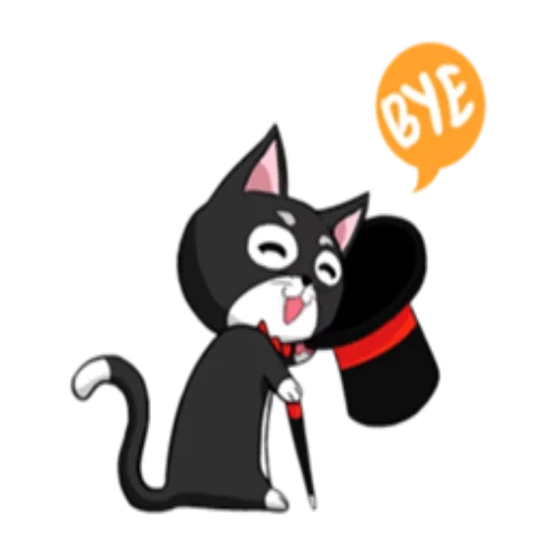 gato, el gato es negro, bendy kotik, gato negro, gato de dibujos animados