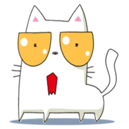 gato, gato, gato fofo, desenhos de gatos doces, vector de gato branco fofo