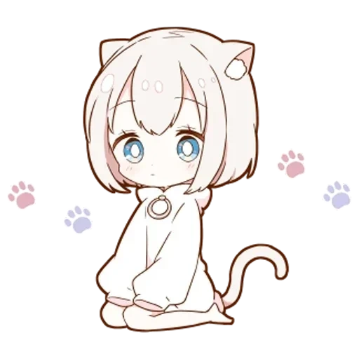 innere medizin, mini uchiko, anime sketch, anime mini neko, anime niedliche muster