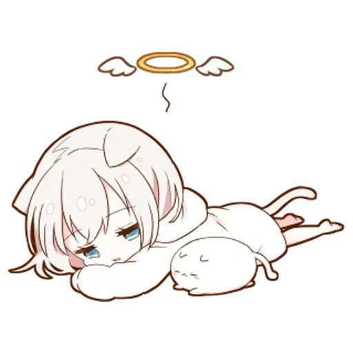 abb, mini uchiko, anime creative, anime cute, sleepy neco tg