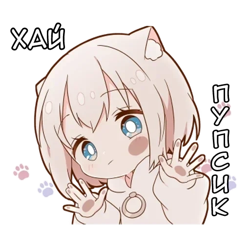 bagian dalam mini, anime lucu, nekomimi mia, anime mini neko, pola lucu anime