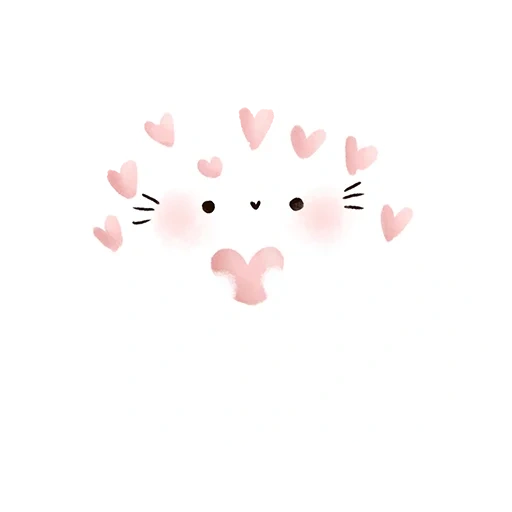 эмодзи, милый кот, розовый котенок