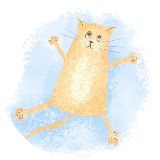 katze, rote katze, illustration katze, katze illustration, lächelnde katzenzeichnung