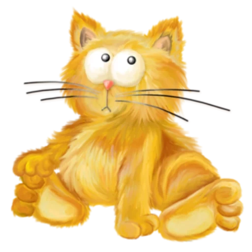 cat klipper, klippert the seal, cat with transparent bottom, red cat cartoon, cat with transparent background