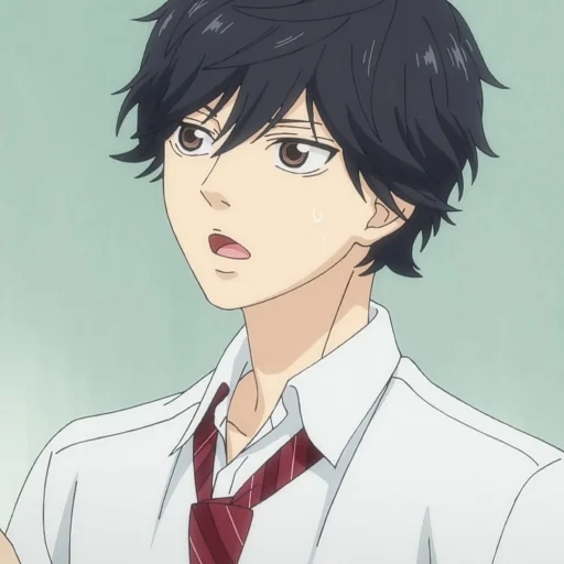 idées d'anime, mabuchi katsuya, ride ao haru, personnages d'anime, la route des jeunes mabuchi