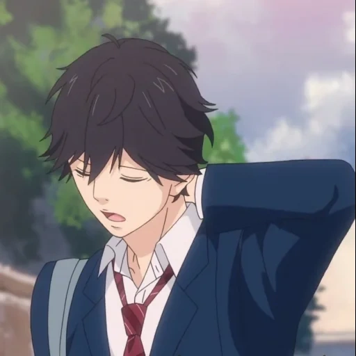 figure, ao haru ride, cartoon characters, the road to animation youth, mabuqi's road to youth