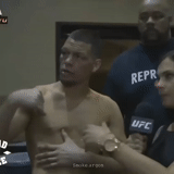 warrior, nate diaz, interview with nate diaz, interviewer yufus girl, nate diaz gave habib a fish