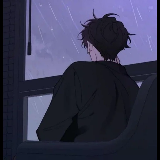 gambar, anime guys, anime sedih, anime guys sad, anime adalah seorang pria yang sendirian