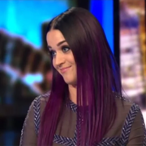 katie, humano, jovem, katy perry, cabelo roxo preto