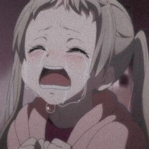 anime, llorando chan, el anime llora, empuje de llanto, llorando anime chan