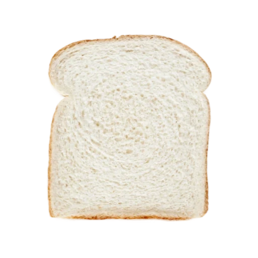 pain, une tranche de pain, pain blanc, pain blanc sur fond blanc, croûtons sur fond blanc