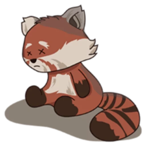 panda merah, panda merah pf, menggambar panda merah, kartun panda merah