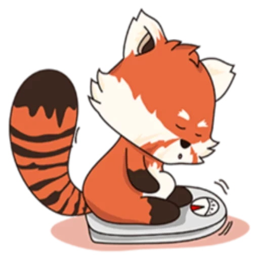 fox, red panda, red panda art, red panda pf