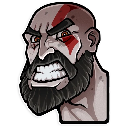 kratos, retrato, god war, kratos god of war