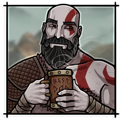 kratos, deus da guerra, guerra de deus de kratos, kratos com barba, god war kratos