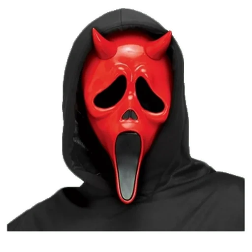 masque de cris, jin shaitan, masque scream est rouge, le masque est réel, masque de film très terrible scream