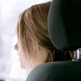 humano, mulher, jovem, no carro, sentado no carro